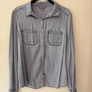Chambray long sleeve button down